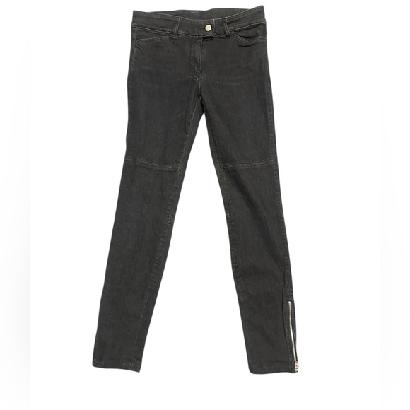 Golden Goose Deluxe Brand Black Skinny Jeans Ankle Zip Made in Italy Moto Sz 29 - Picture 2 of 11